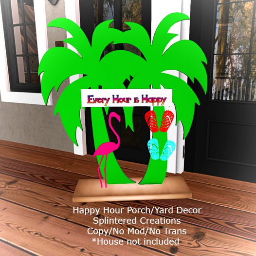 Second Life Marketplace Happy Hour Porch/Yard Decor